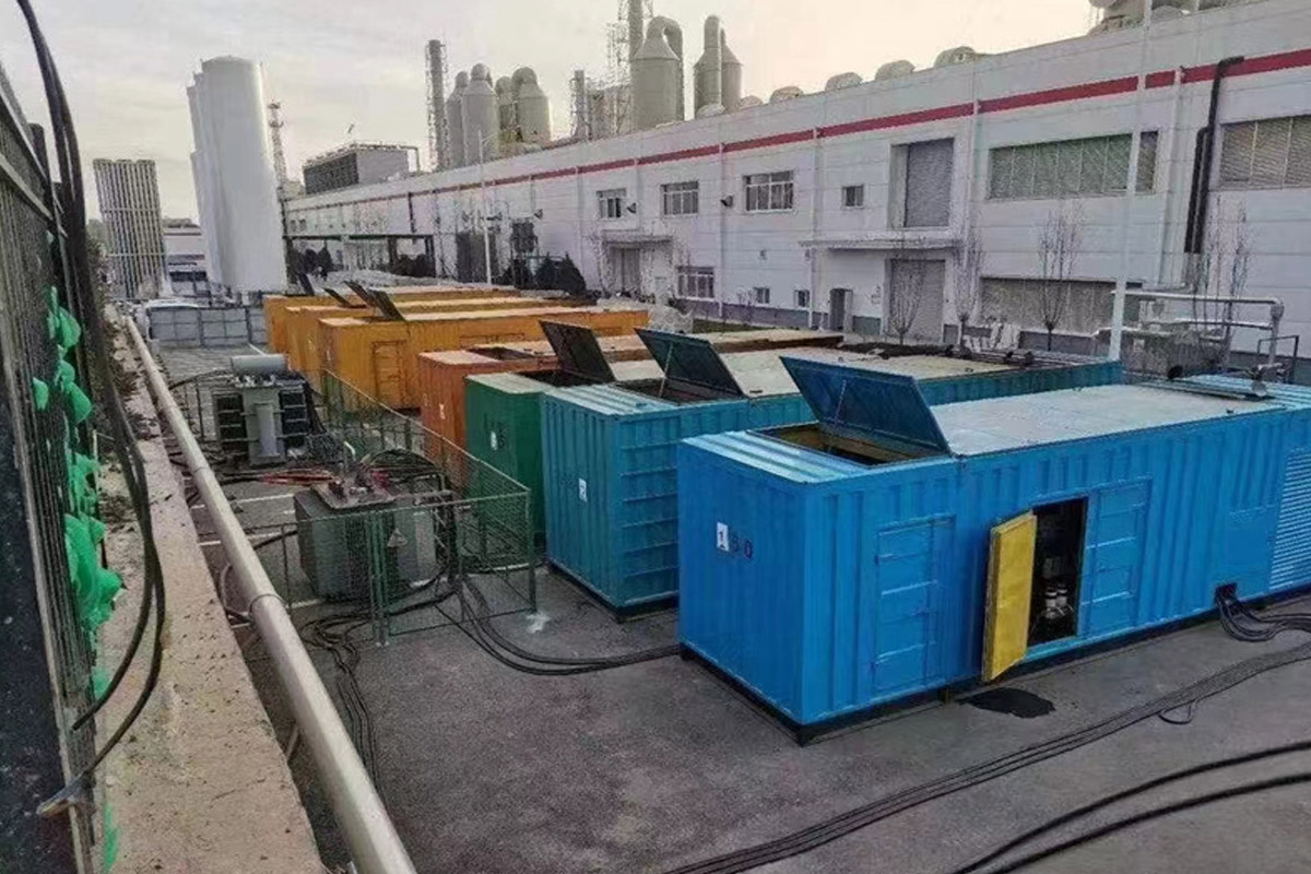 韩城发电机租赁施工现场